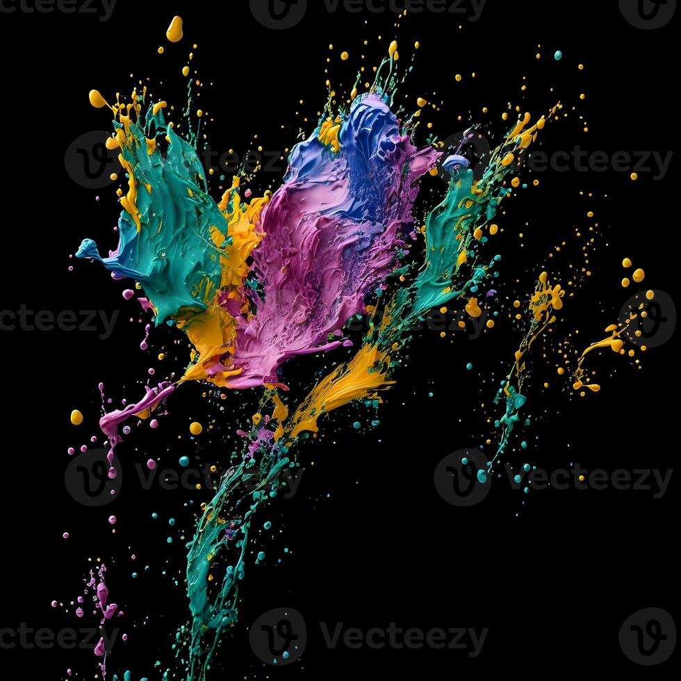 Abstract colorful background with splashes Abstract fractal background, photo