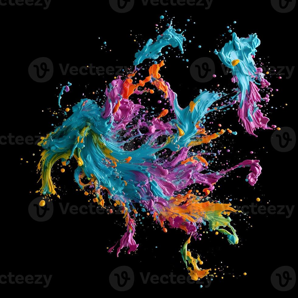 Abstract colorful background with splashes Abstract fractal background, photo