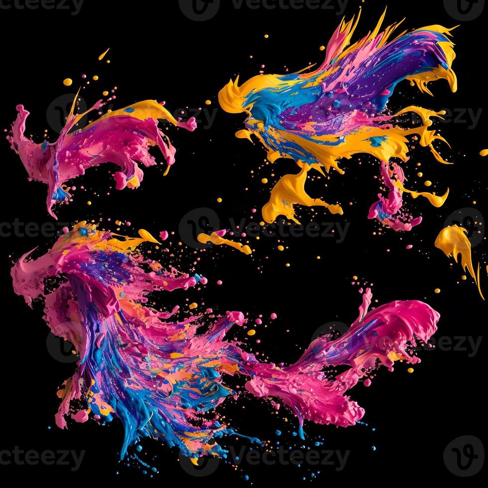 Abstract colorful background with splashes Abstract fractal background, photo