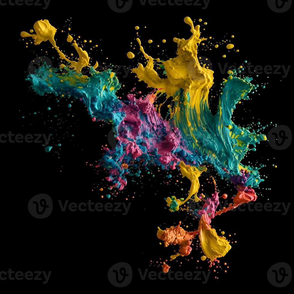 Abstract colorful background with splashes Abstract fractal background, photo