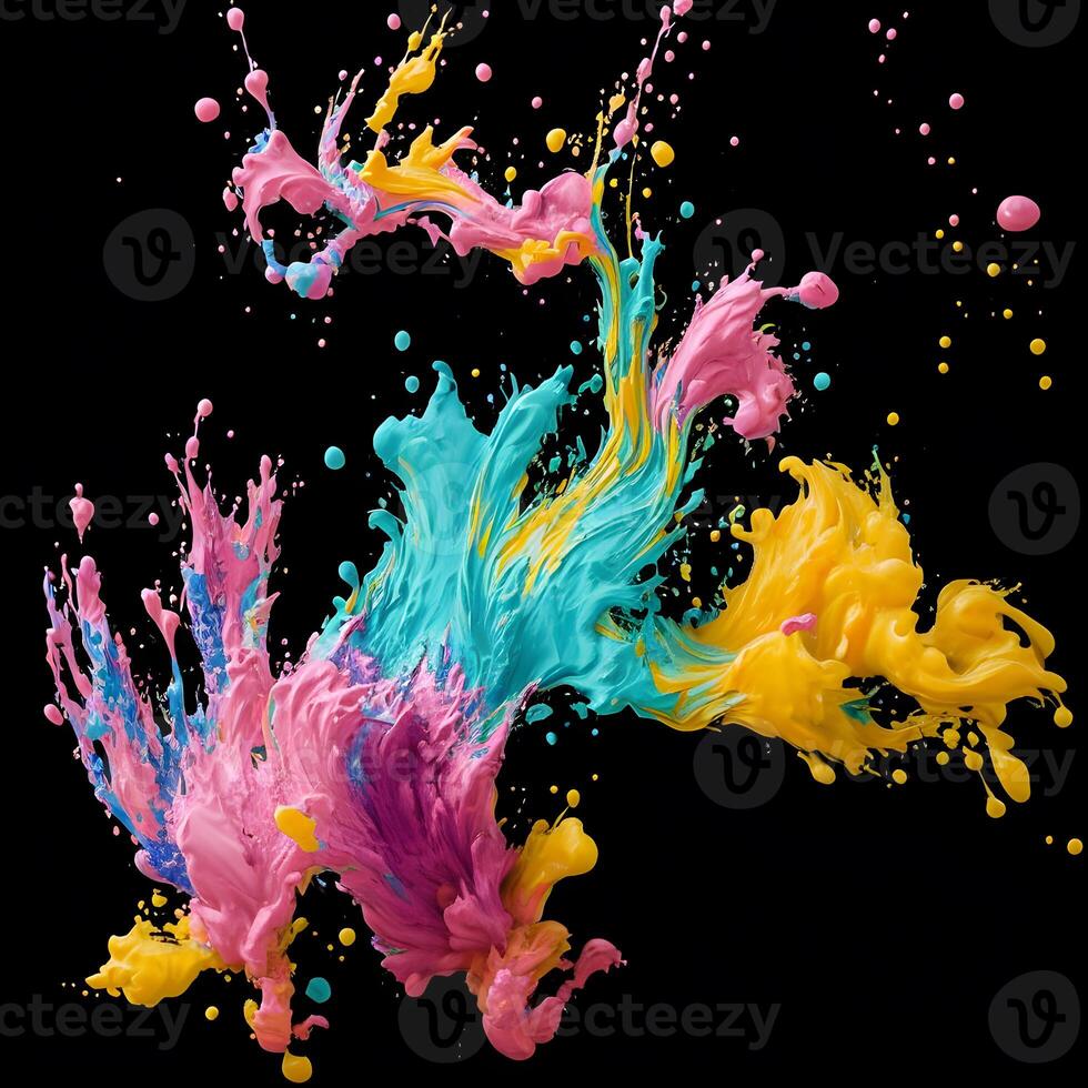 Abstract colorful background with splashes Abstract fractal background, photo