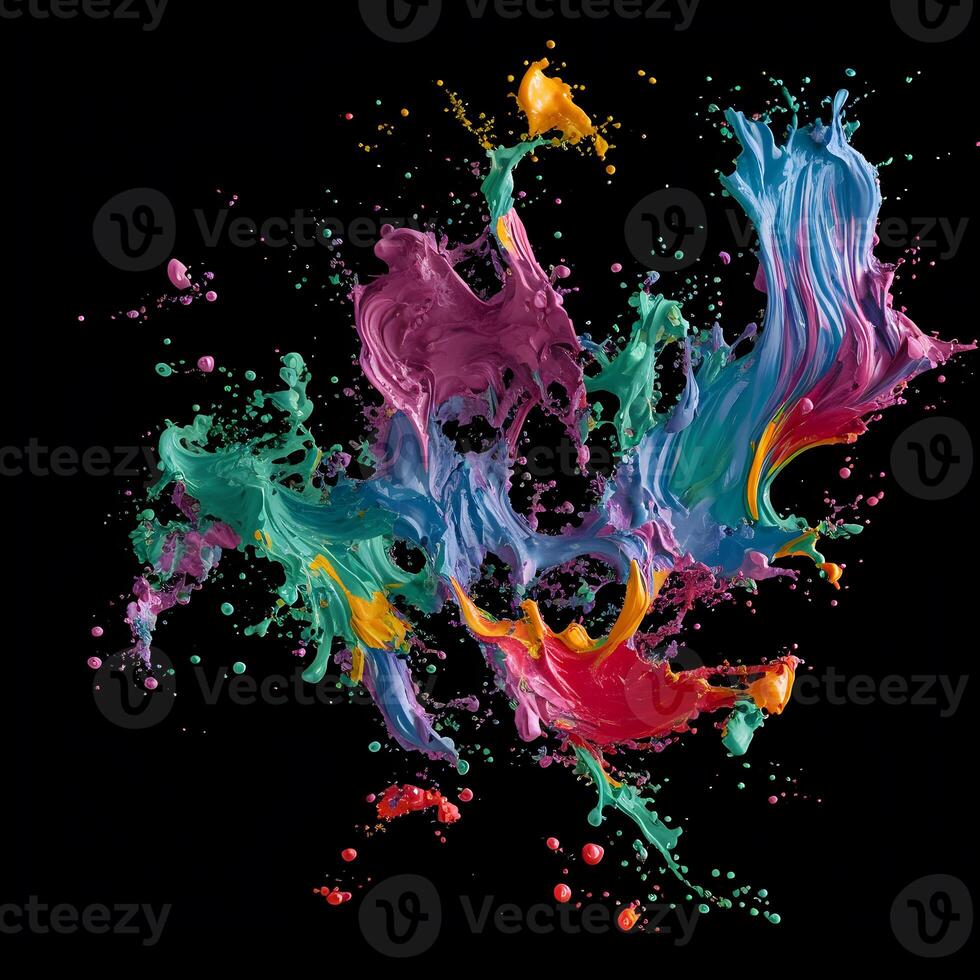 Abstract colorful background with splashes Abstract fractal background, photo