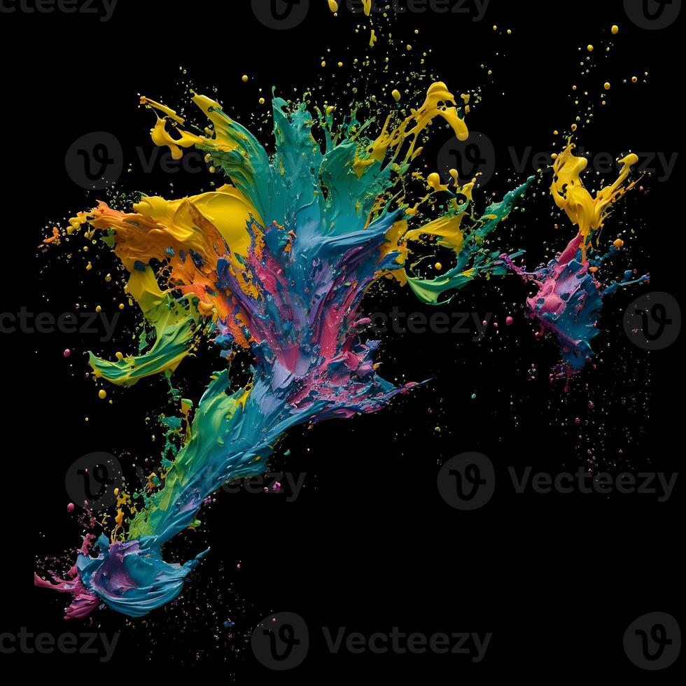 Abstract colorful background with splashes Abstract fractal background, photo
