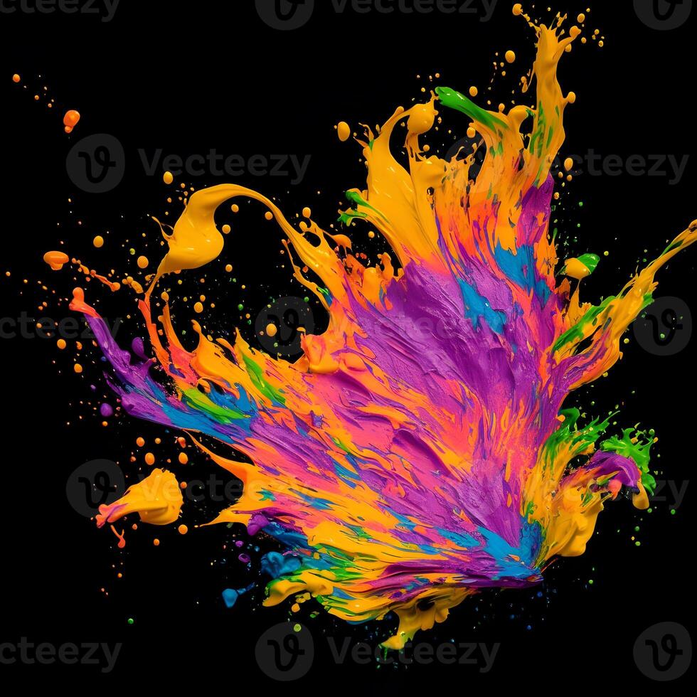 Abstract colorful background with splashes Abstract fractal background, photo