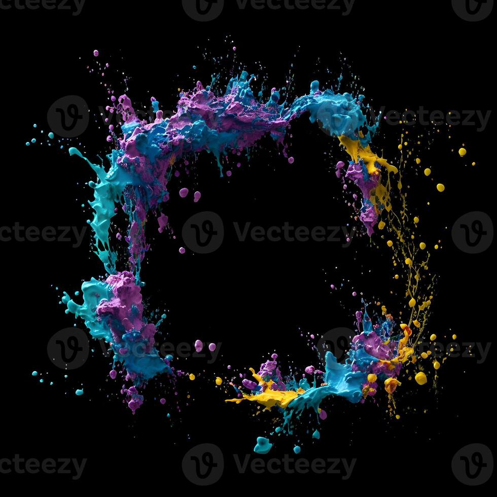 Abstract colorful background with splashes Abstract fractal background, photo