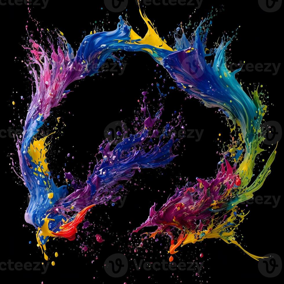 Abstract colorful background with splashes Abstract fractal background, photo