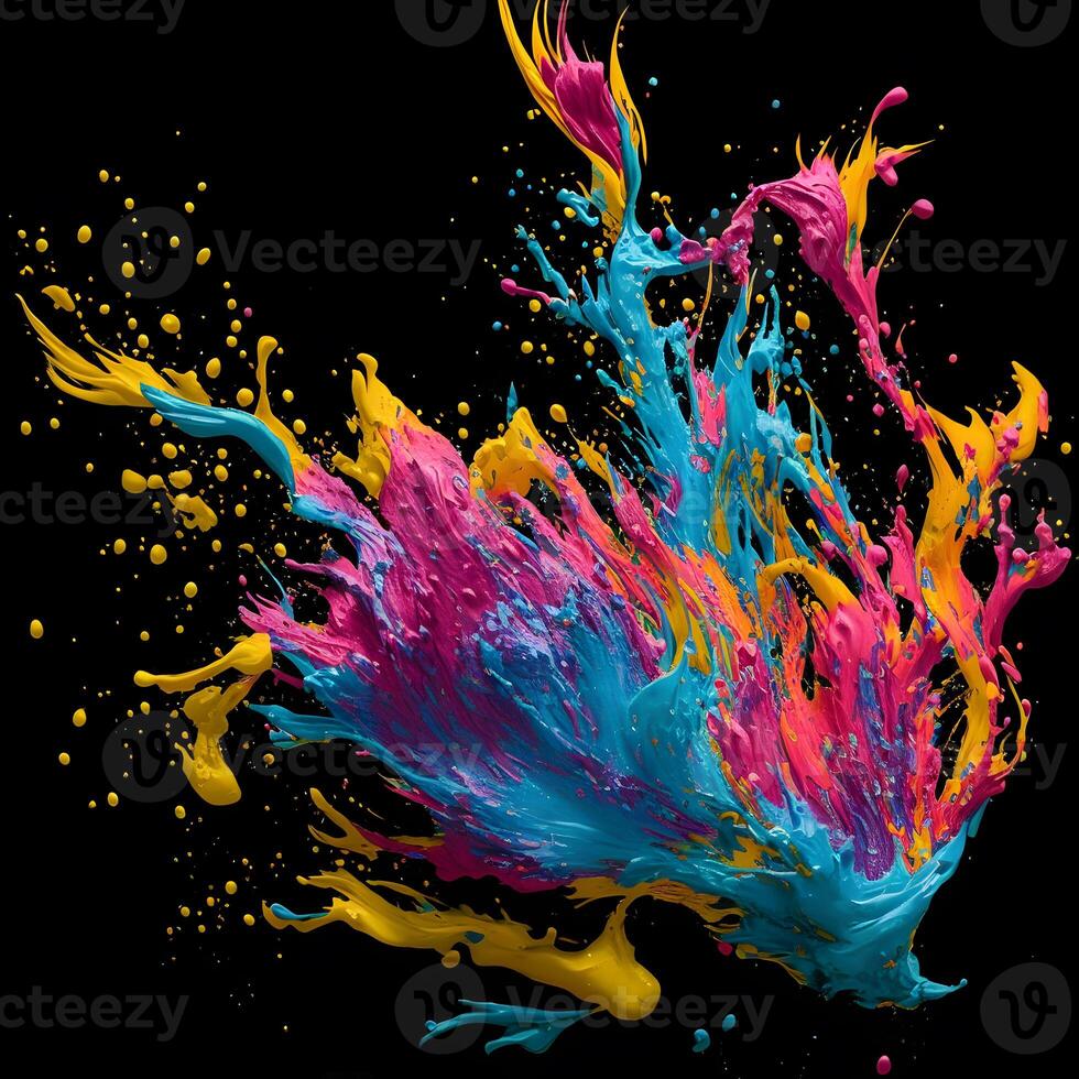 Abstract colorful background with splashes Abstract fractal background, photo