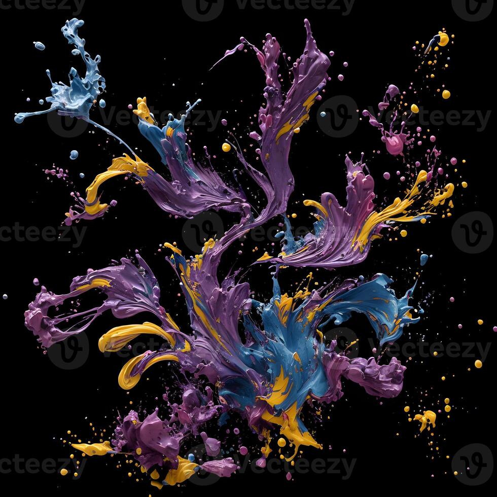 Abstract colorful background with splashes Abstract fractal background, photo