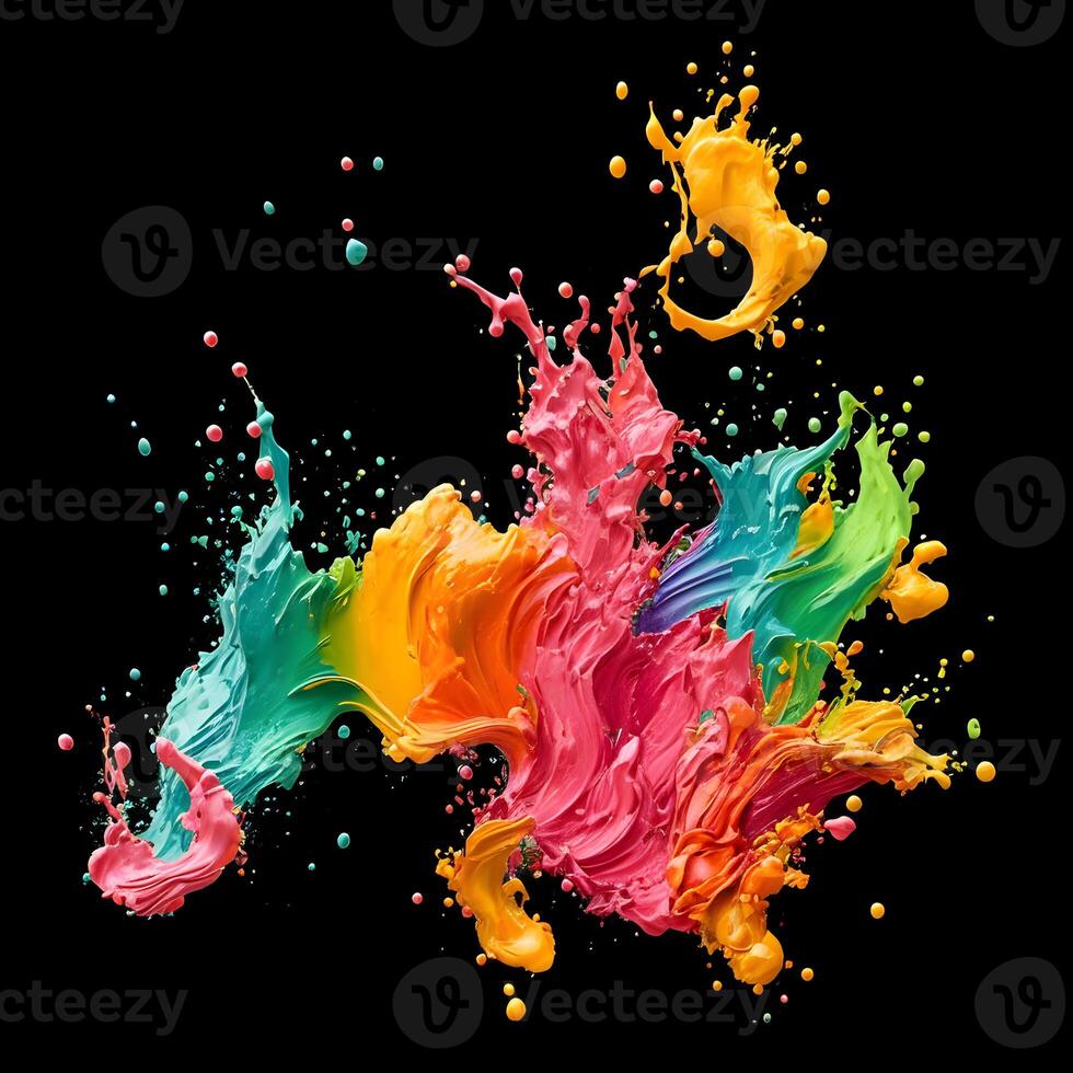 Abstract colorful background with splashes Abstract fractal background, photo