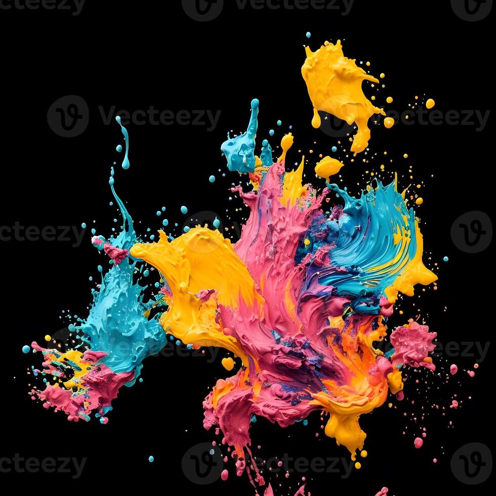 Abstract colorful background with splashes Abstract fractal background, photo