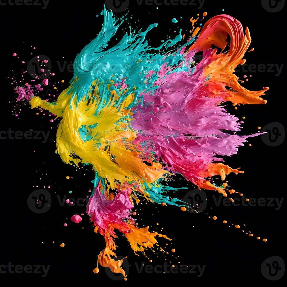 Abstract colorful background with splashes Abstract fractal background, photo