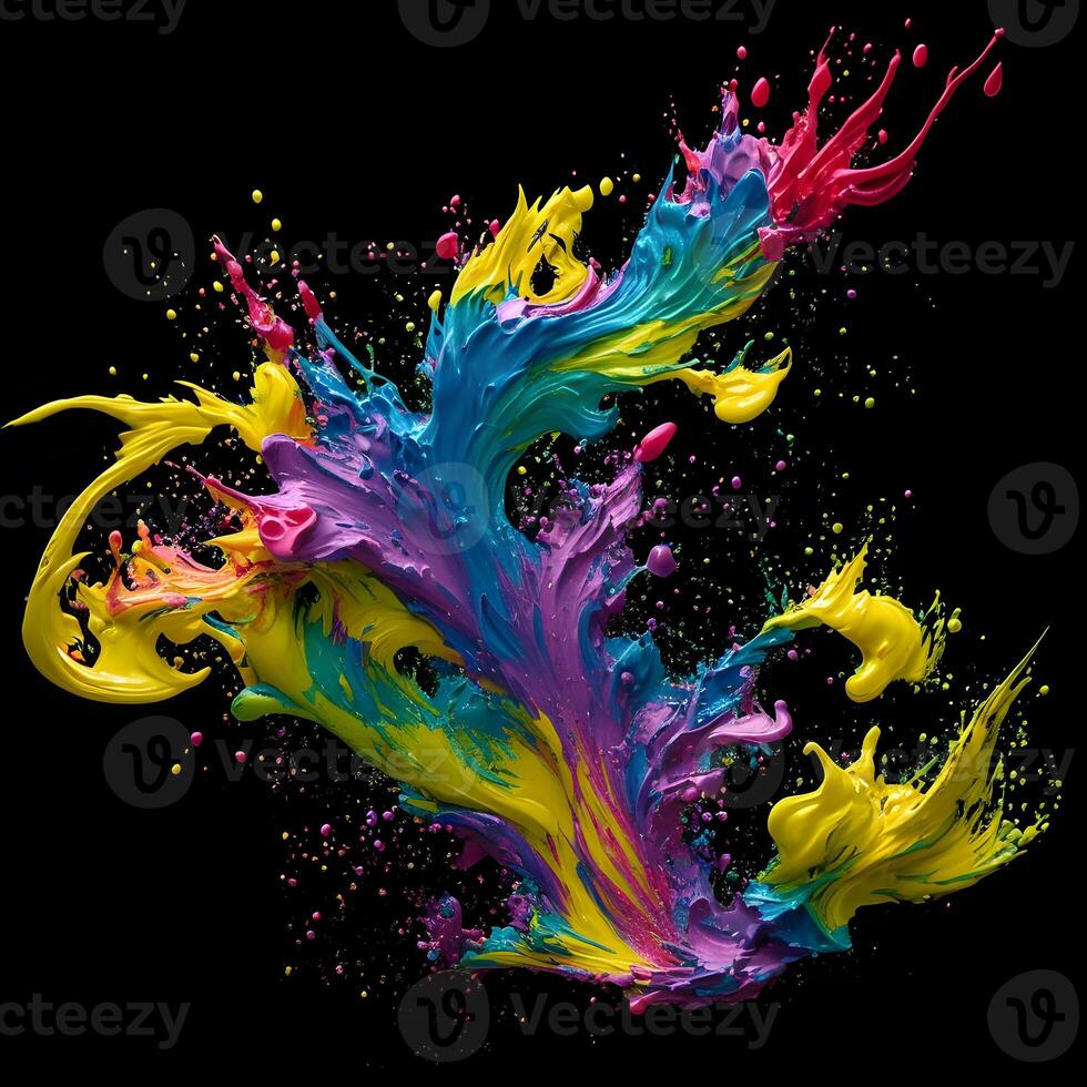 Abstract colorful background with splashes Abstract fractal background, photo