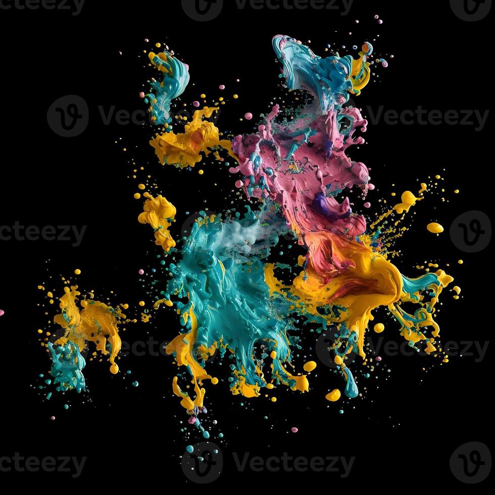 Abstract colorful background with splashes Abstract fractal background, photo