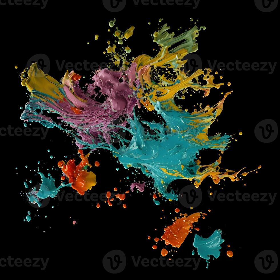 Abstract colorful background with splashes Abstract fractal background, photo