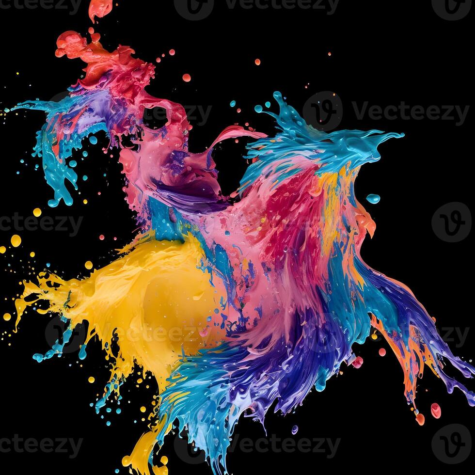 Abstract colorful background with splashes Abstract fractal background, photo