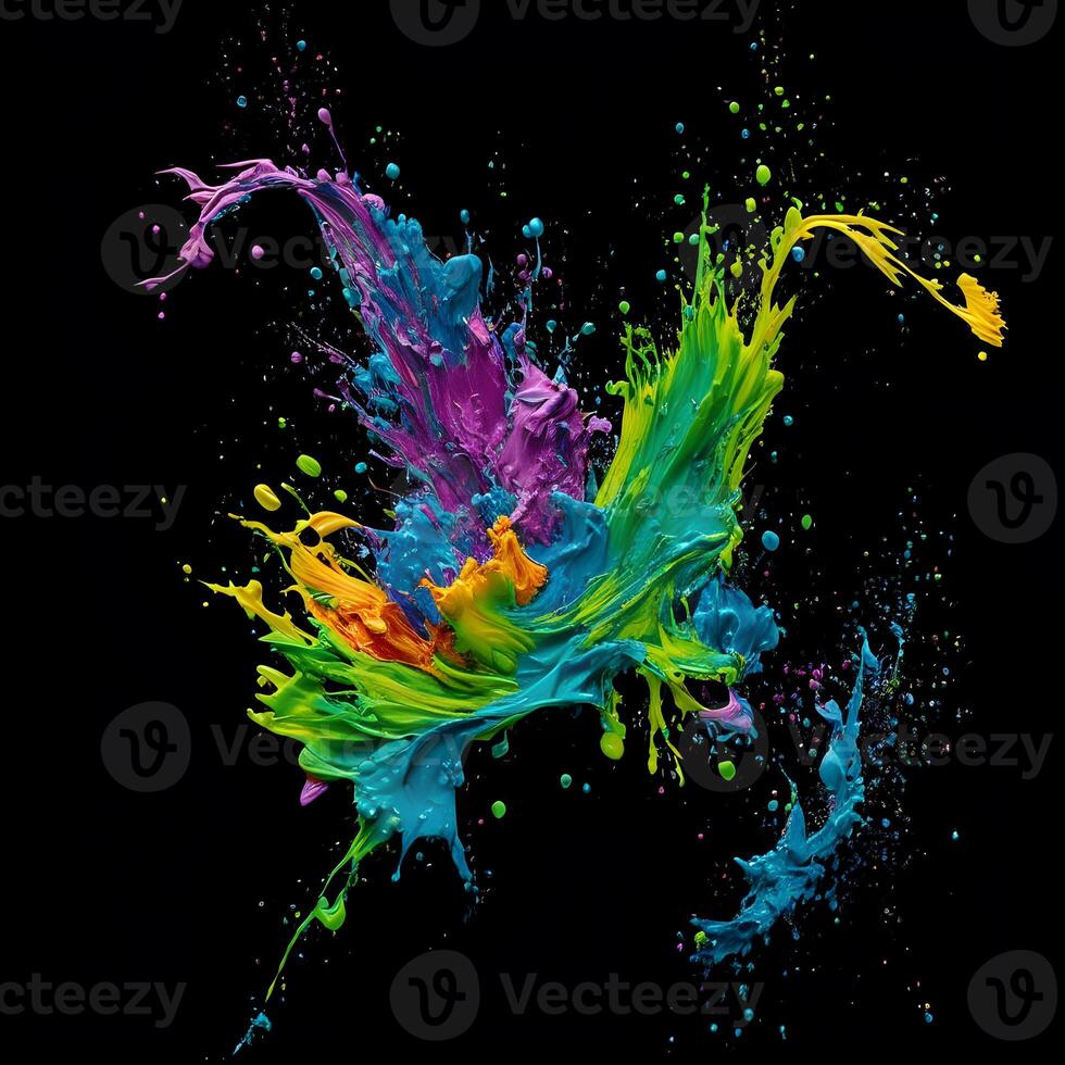 Abstract colorful background with splashes Abstract fractal background, photo