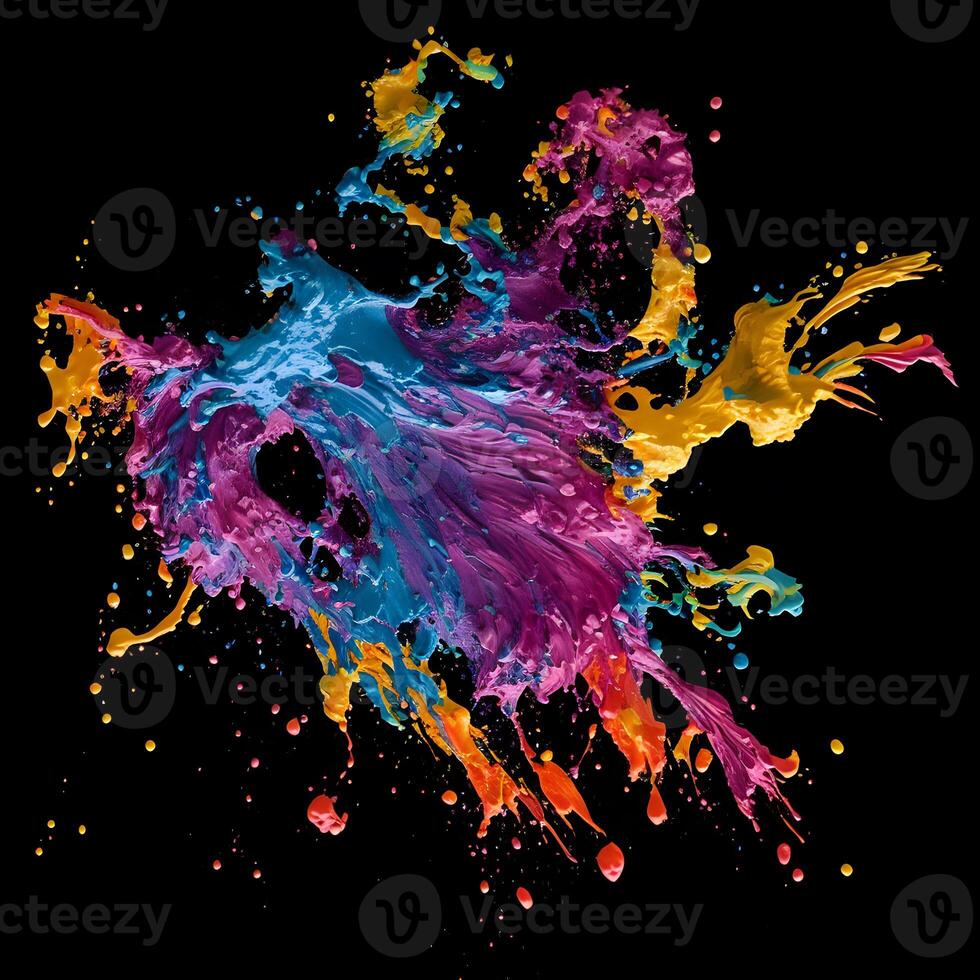 Abstract colorful background with splashes Abstract fractal background, photo