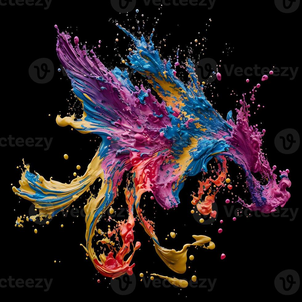 Abstract colorful background with splashes Abstract fractal background, photo