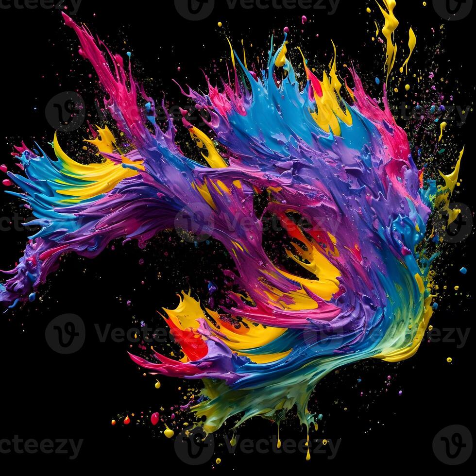 Abstract colorful background with splashes Abstract fractal background, photo