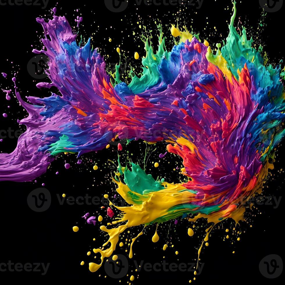 Abstract colorful background with splashes Abstract fractal background, photo