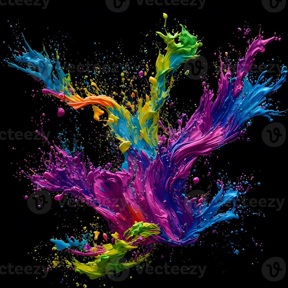 Abstract colorful background with splashes Abstract fractal background, photo