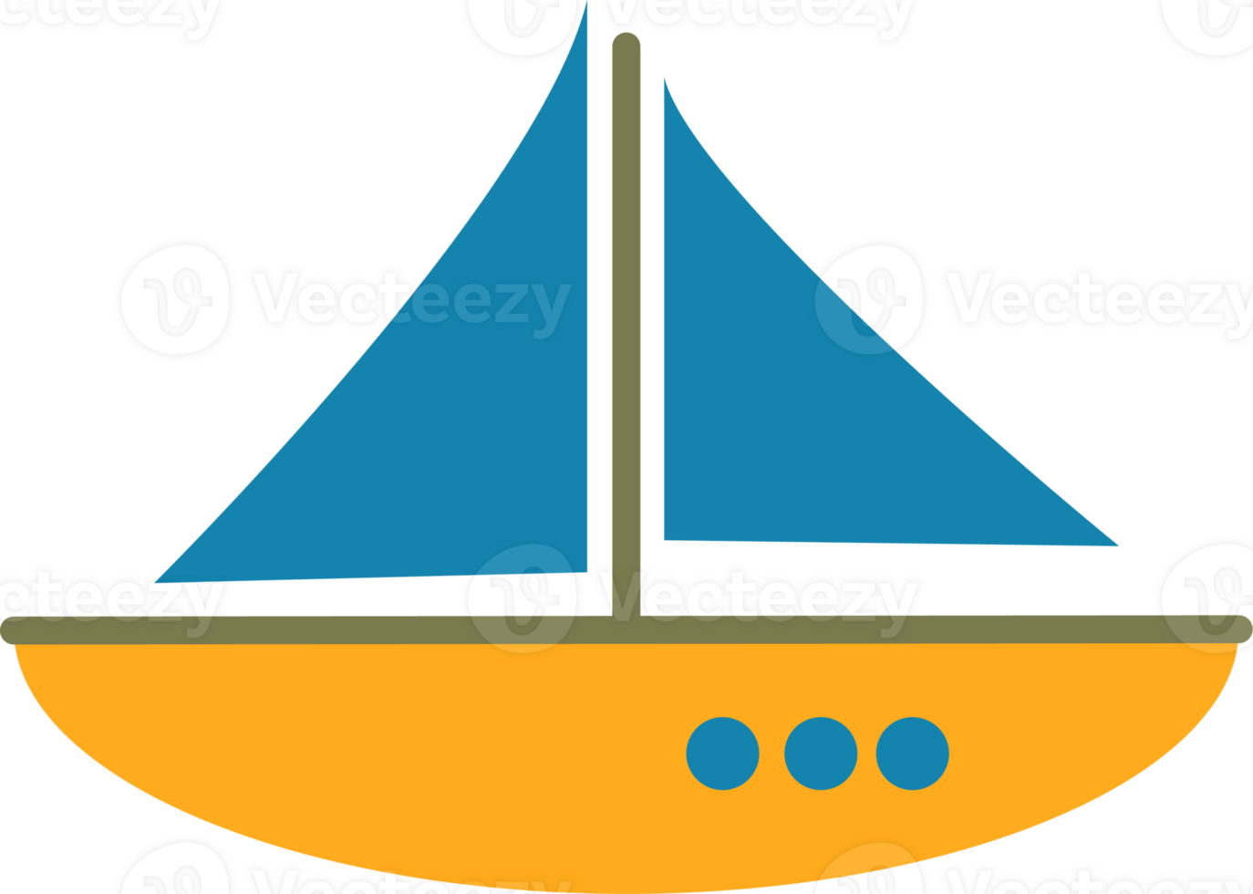Adorable Children's Style Boat Illustration - Perfect for Your Creative Projects png