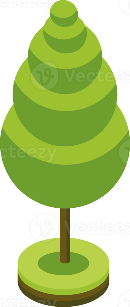 tree isometric perspective png