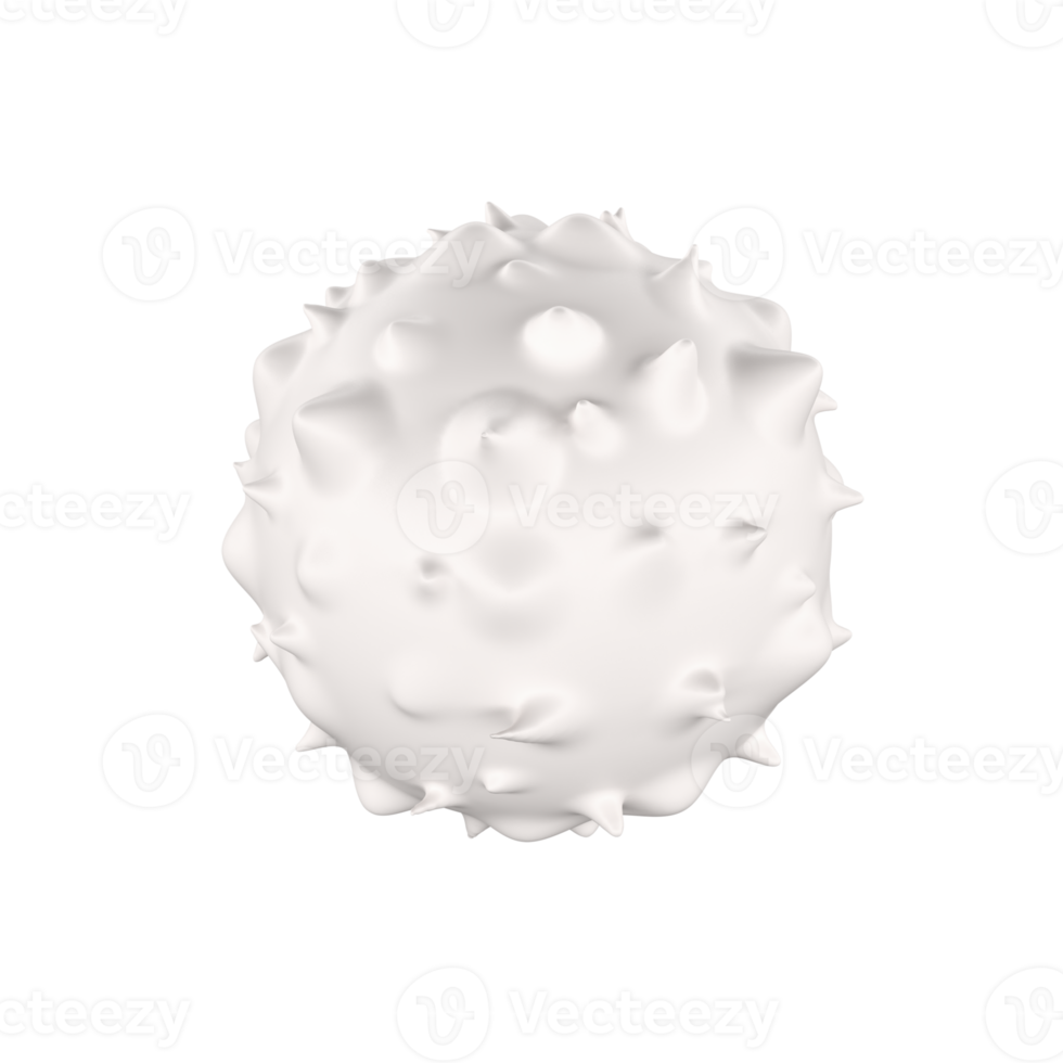 White blood cell 3d realistic icon analysis. Leukocytes medical illustration isolated transparent png background