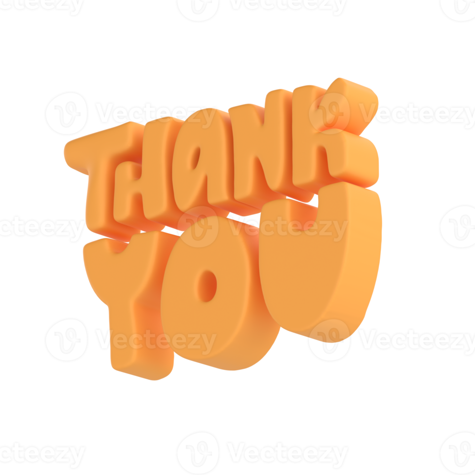 obrigado você laranja letras 3d texto ícone mão retirou, Ação de graças dia fofa ilustração isolado transparente png fundo