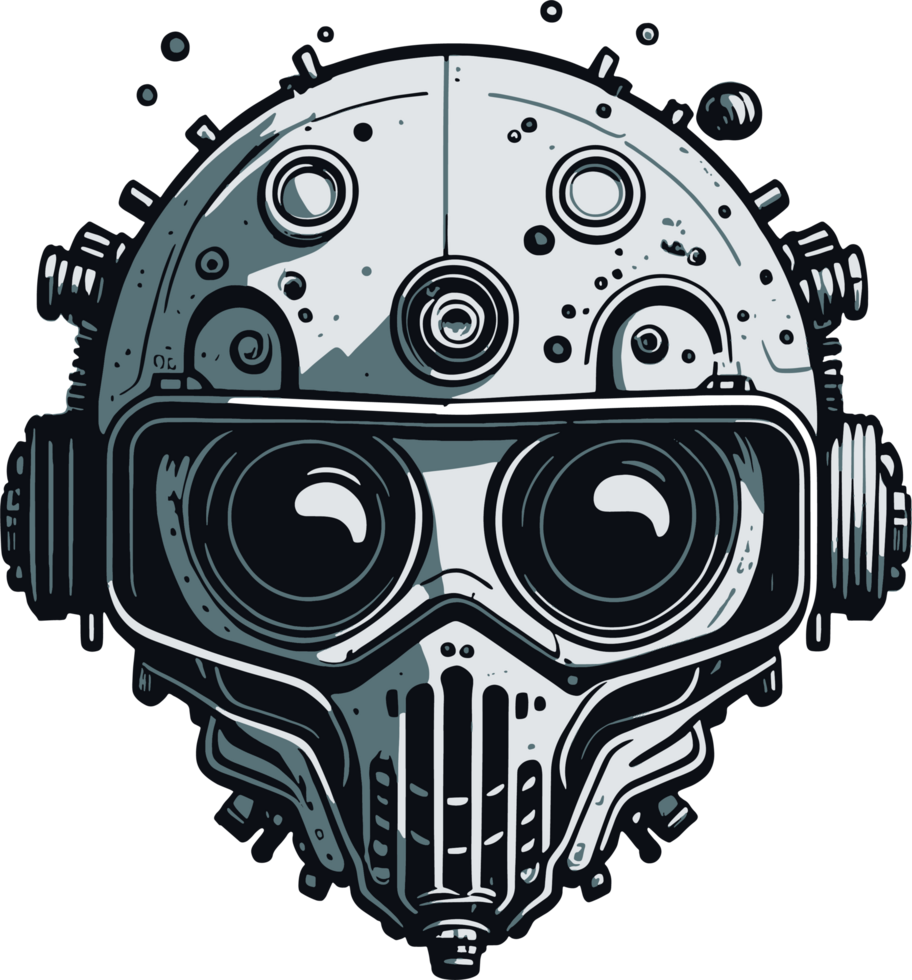 Cyberpunk Helmet Skull with png