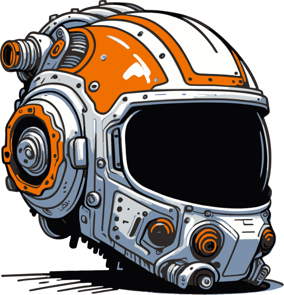 informatica punk astronauta casco nel cartone animato stile con ai generativo png