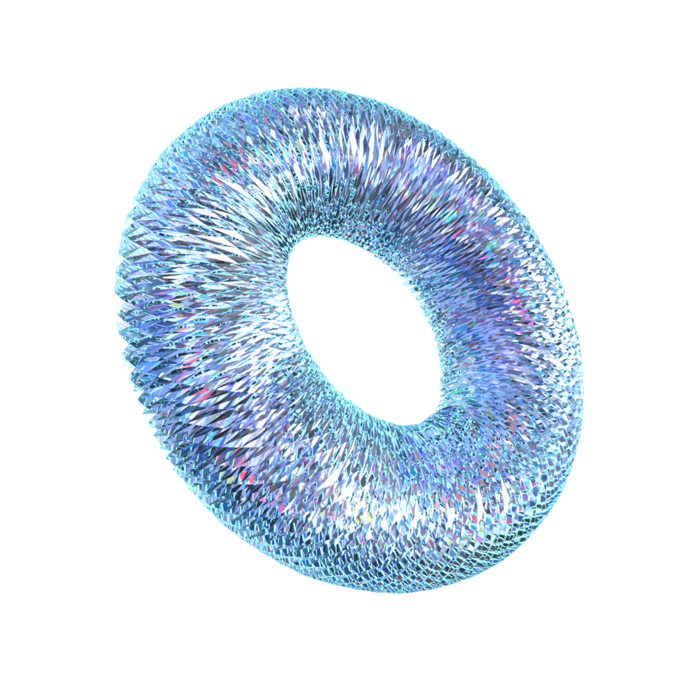 3D illustration Holographic Abstract Shape png