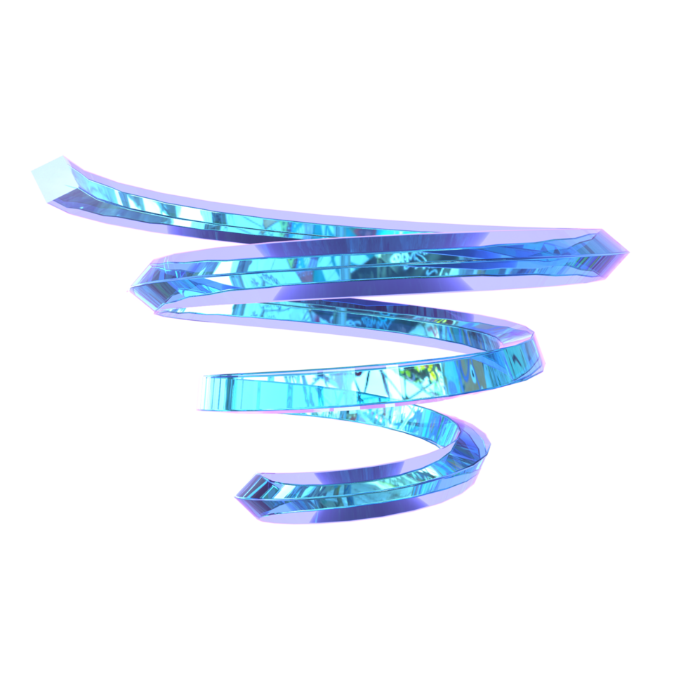 3D illustration Holographic Abstract Shape png
