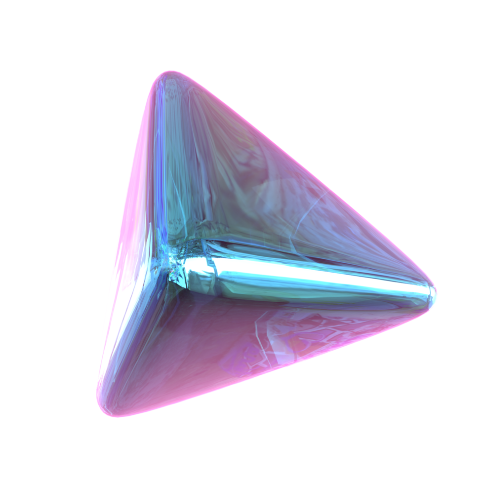 3D illustration Holographic Abstract Shape png