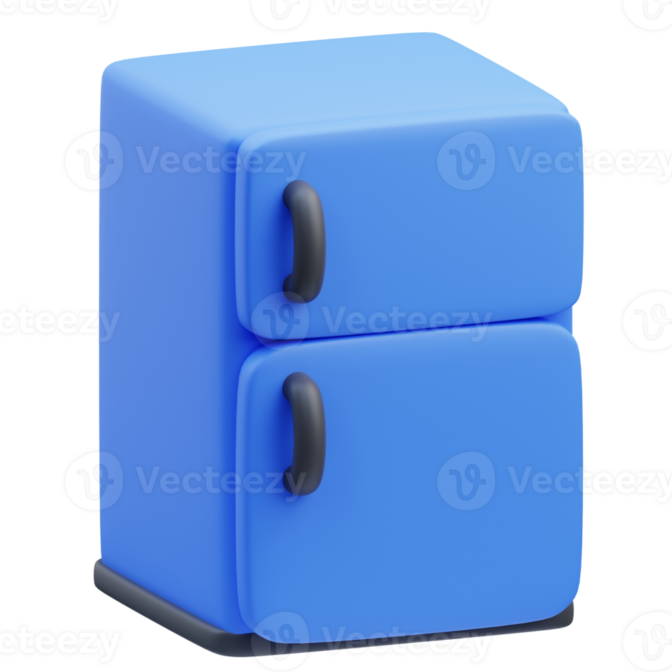 3d render illustration of Fridge icon, Home ware themed, household items png
