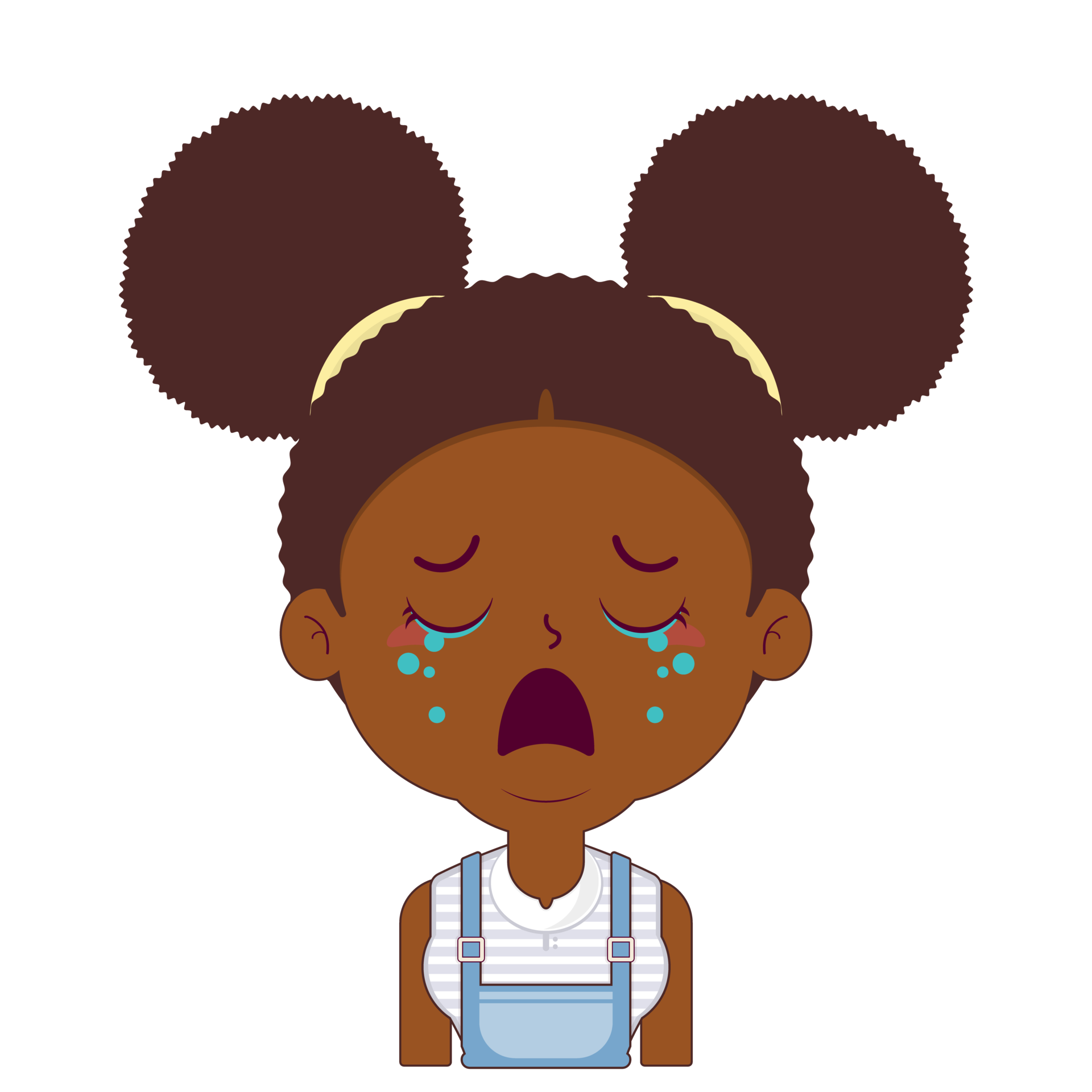 girl crying and scared face cartoon cute 23435278 PNG