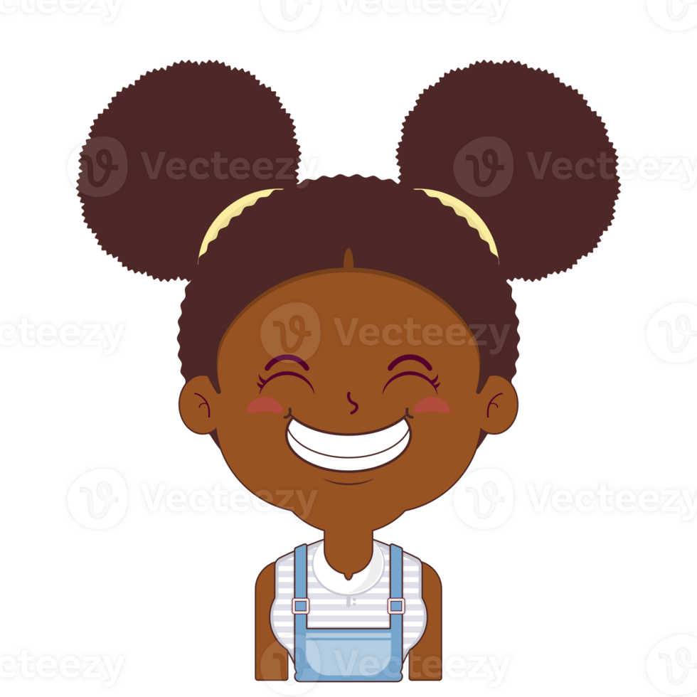 African American Girl Smile Face Cartoon Cute 23638725 PNG African American Girl Smile Face Cartoon Cute Png