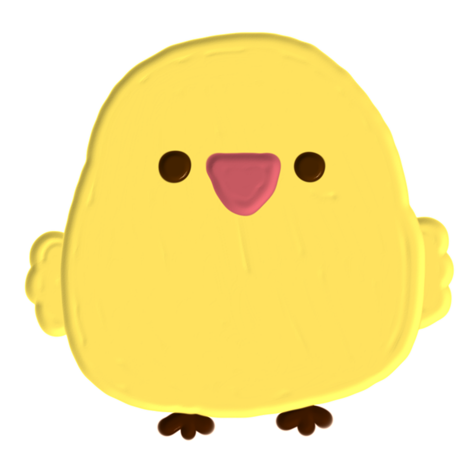 cute sticker with acrylic painting png