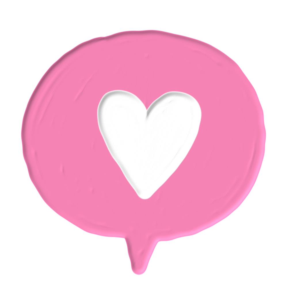 cute sticker with acrylic painting png