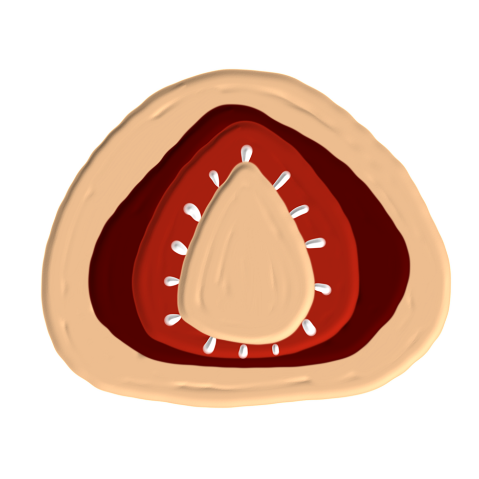 cute food with acrylic painting png
