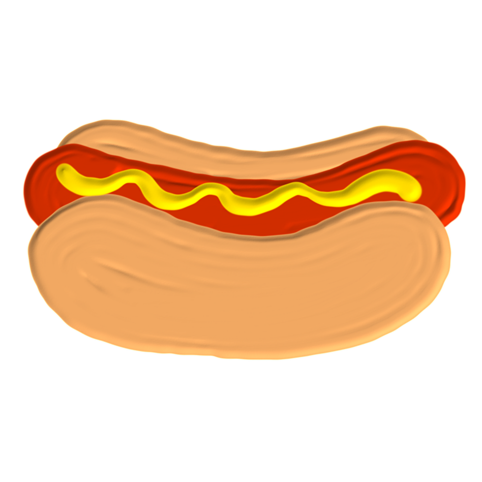 cute food with acrylic painting png