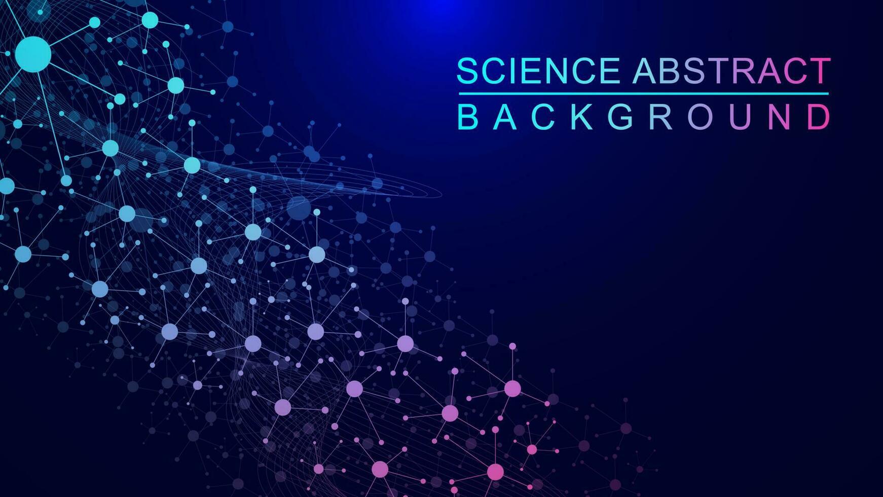 Scientific molecule structure concept for medicine, chemistry, science and technology background. Vector illustration.
