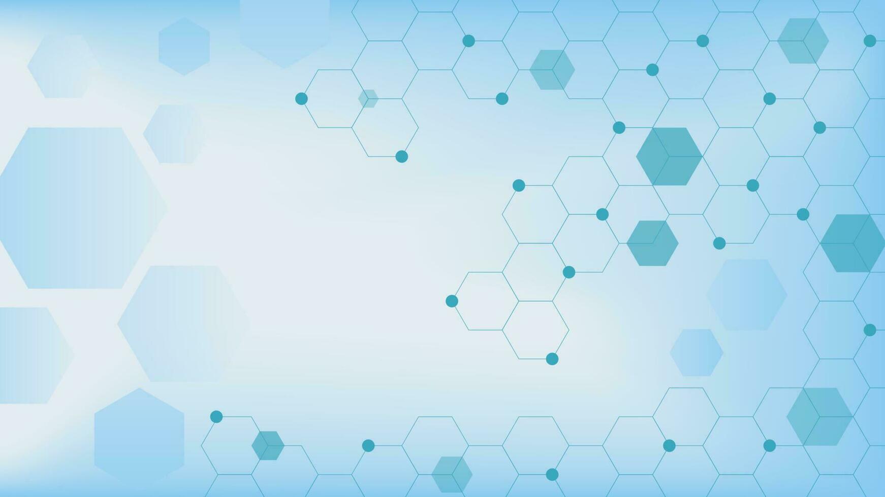 moderno resumen hexagonal antecedentes con molecular estructura para médico, química, Ciencias y tecnología concepto. vector ilustración.