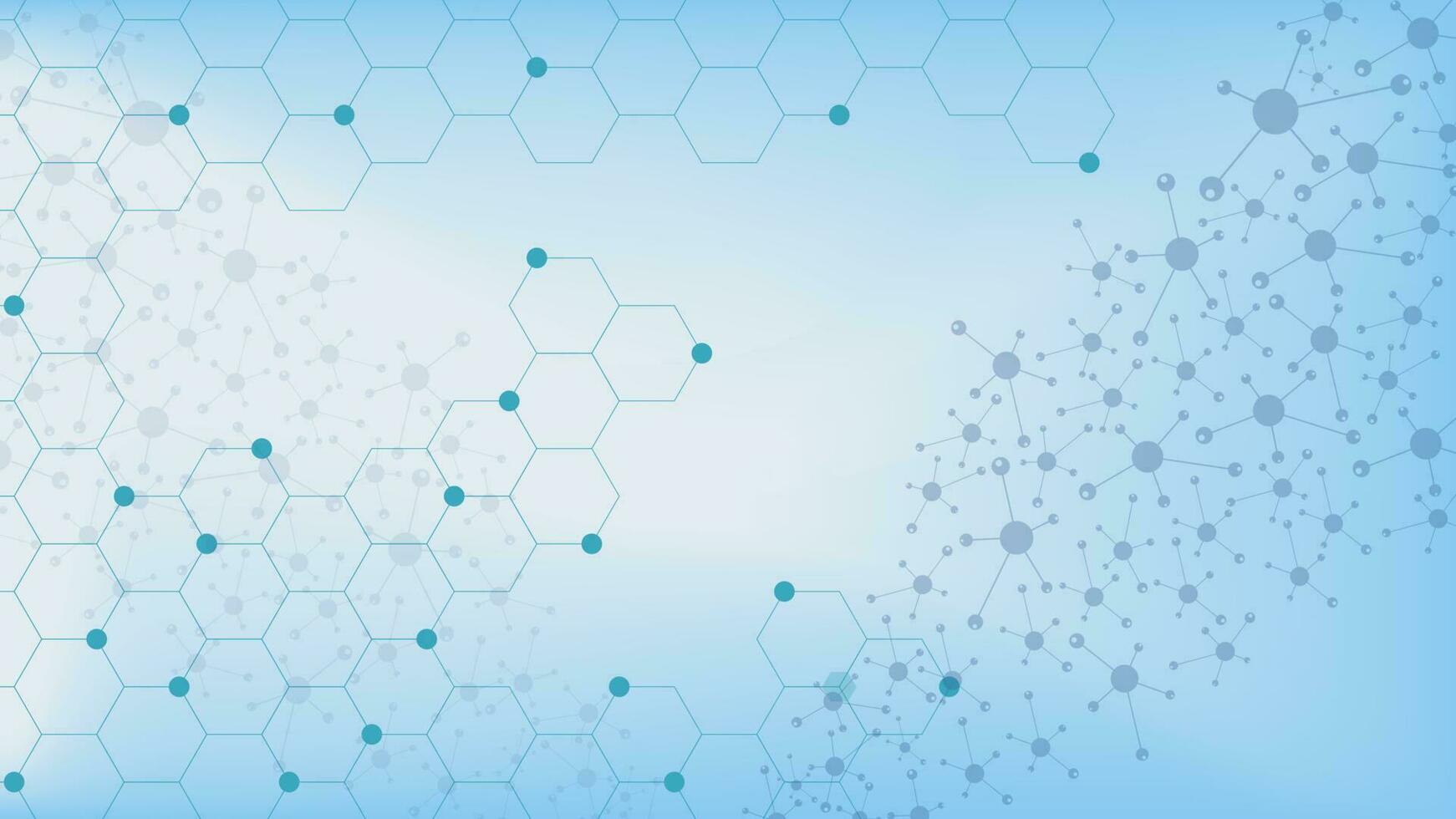 moderno resumen hexagonal antecedentes con molecular estructura para médico, química, Ciencias y tecnología concepto. vector ilustración.