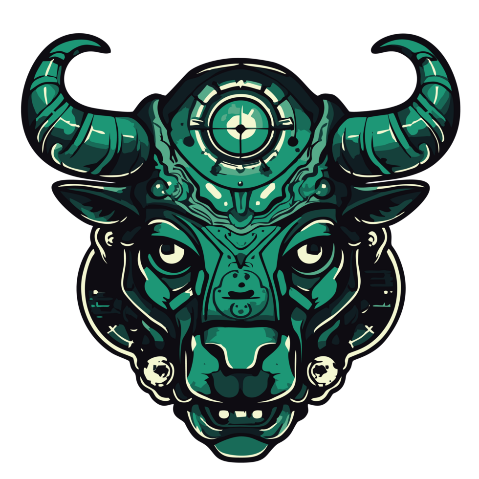 Majestic bison warrior graphic on tshirt png