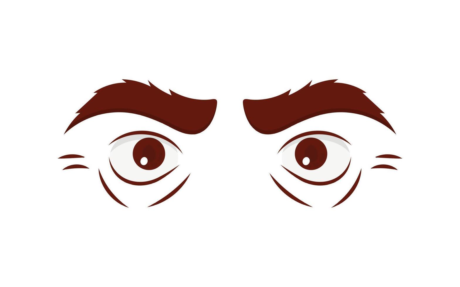 Evil eyes in flat style. Vector illustration.