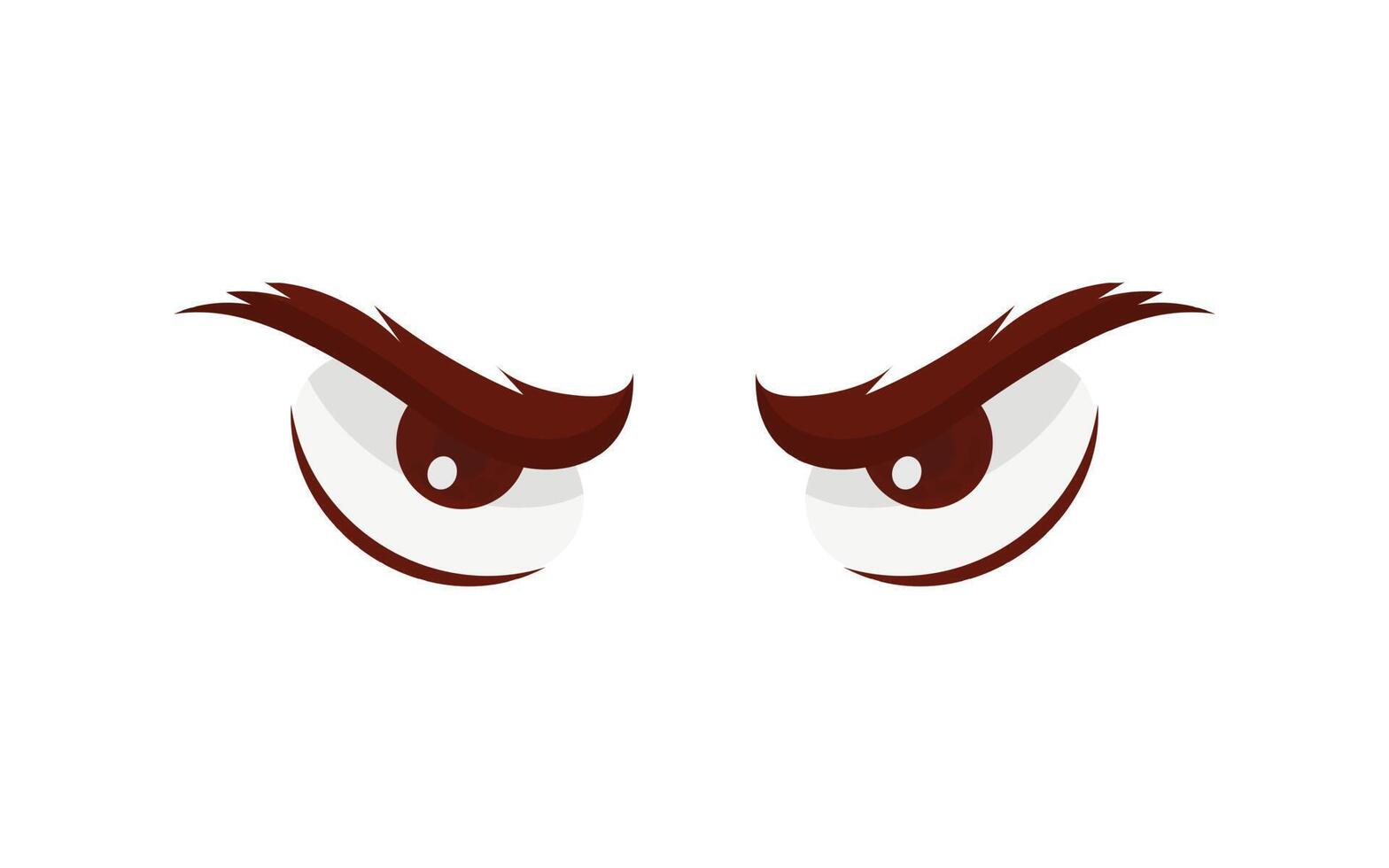 Evil eyes in flat style. Isolated. Vector illustration.