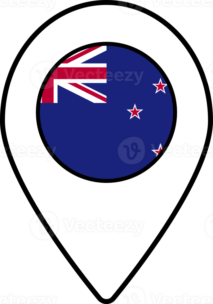 New Zealand flag map pin navigation icon. png