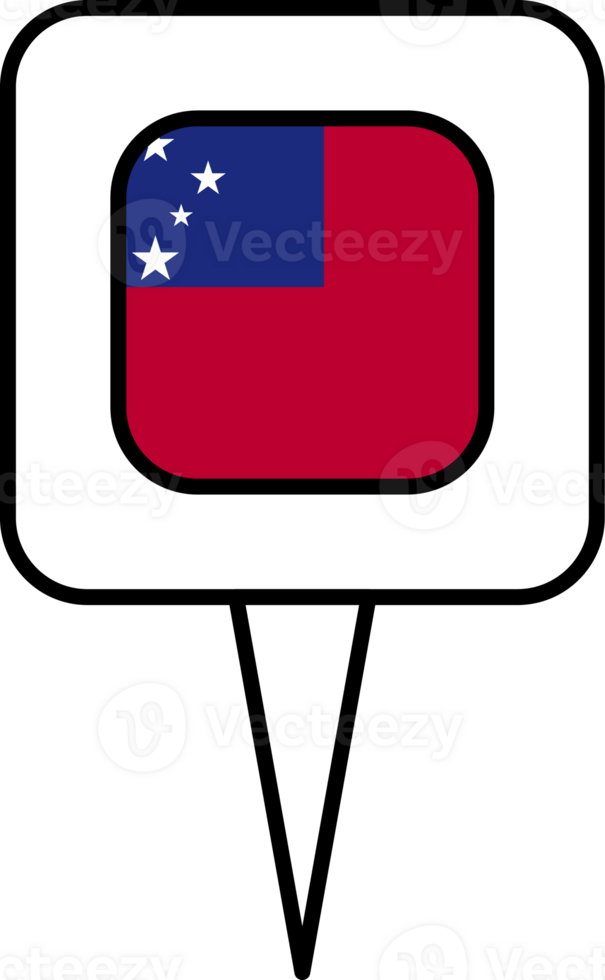 Samoa flag pin place icon. png