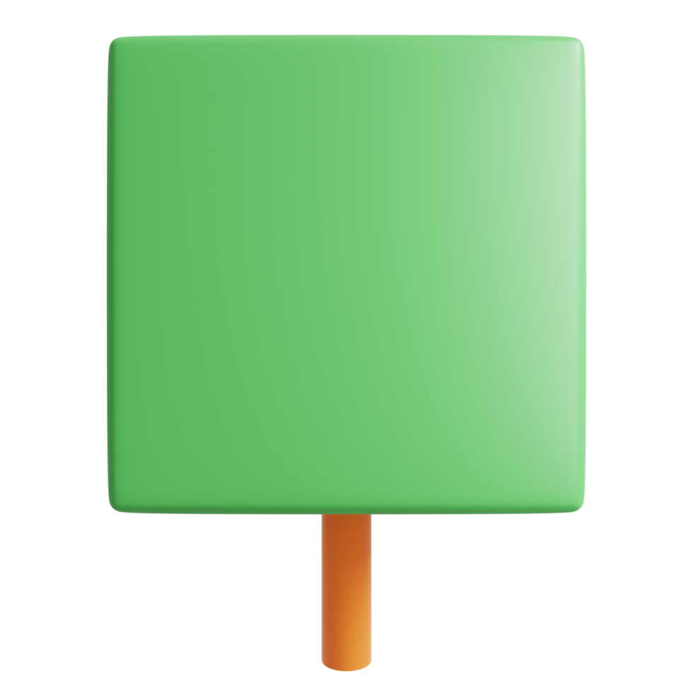 3D Green Tree.3d render illustration. png